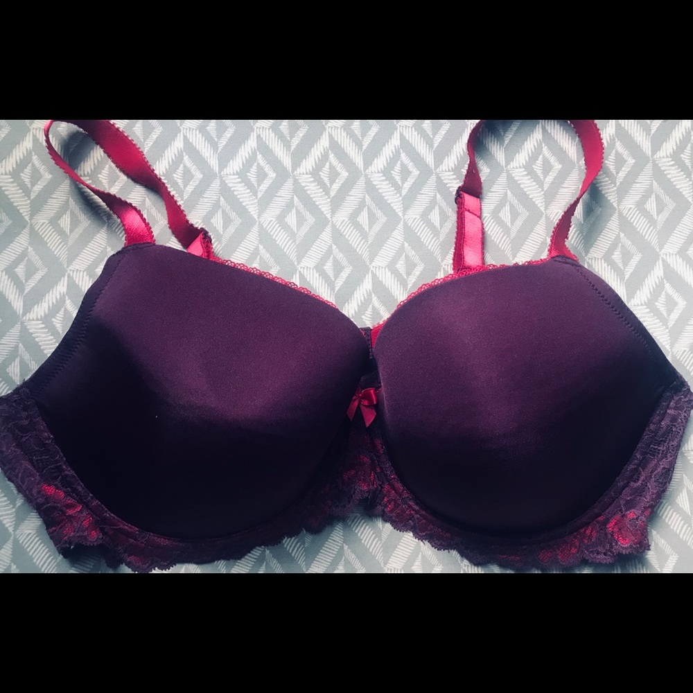 Adore Me 46DD Burgundy Bra